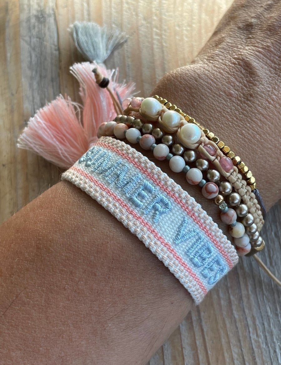 SUMMER VIBES Statement Armband gewebt, bestickt - Infinity Concept Store