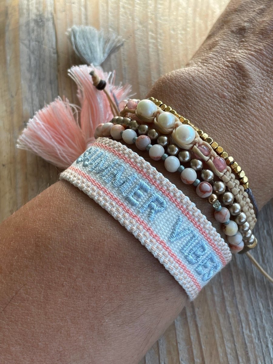 SUMMER VIBES Statement Armband gewebt, bestickt - Infinity Concept Store